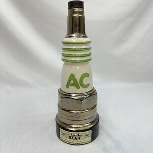 1970s Spark Plug AC Delco Jim Beam Decanter Man Cave Shop Garage Decor Empty Ish